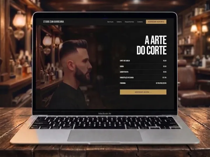 Modelo de site para Studio Zum