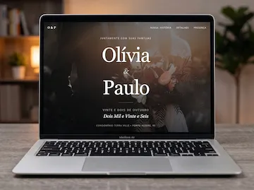 Modelo de site para Olivia & Paulo