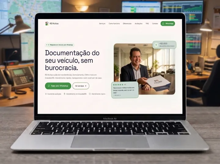 Modelo de site para RS Multas