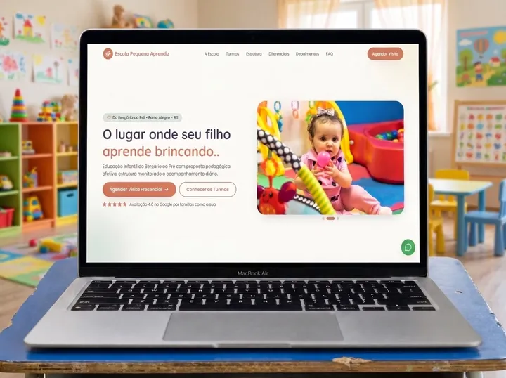 Modelo de site para Pequeno Aprendiz