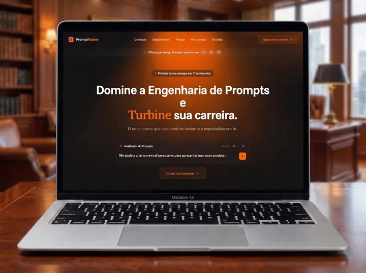 Modelo de site para PromptMaster